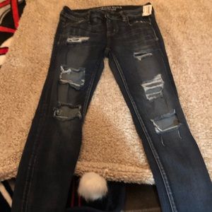 American Eagle distressed jeans.